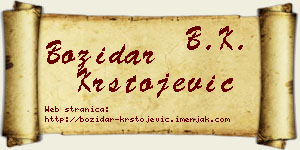 Božidar Krstojević vizit kartica
